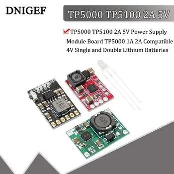 DNIGEF TP5000 TP5100 2A 5V-os Tápegység Modul Testület TP5000 1A 2A Kompatibilis 4,2 V 8.4 V egy -, illetve Kétágyas Lítium Akkumulátorok