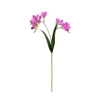 Hamis Virág, Pillangó Mesterséges 3D Orchideát Lila Esküvői Dekoráció Hagyja Otthon a Kék, Vas Hajlítható Drót Két-villás Orchidea