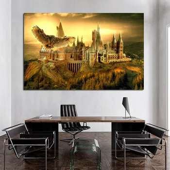 Harries Hogwartses Bagoly Iskola Fali Poszterek Vászon Festmény Wall Art Képek, Film, Vászon Art Print Nappali lakberendezés