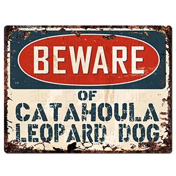 Vigyázz, CATAHOULA LEOPARD DOG Elegáns Jel Vintage Megjelenés Retro Rusztikus 8