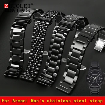 Az Armani rozsdamentes acél Matt fekete acél óraszíj Férfi AR1895 1509 0389 1452 1981 férfiak szilárd fém csiszolt háló watchband