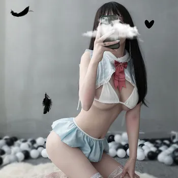 Lolita Nők Szobalány Cosplay Szexi Jelmezek Szempontból Japán Erotikus Fehérnemű Ruha Pornó Szolgája Jelmez, Hálóruha Fehérnemű