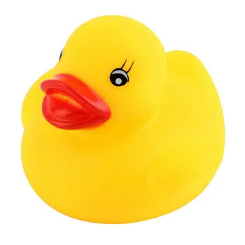 1db leggyönyörűbb Vicces baba fürdő játékok Homokos strand Puha Gumi Nyikorgó Ducky Állat játékbiztonsági baba Kád Játék