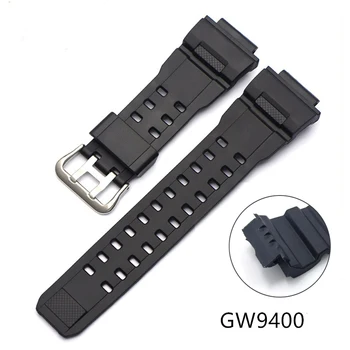 a Casio G-Shock GW-9400 gshock gw9400 Sport Vízálló Watchband Karkötő Kiegészítők Fekete Gyanta Csere óraszíj