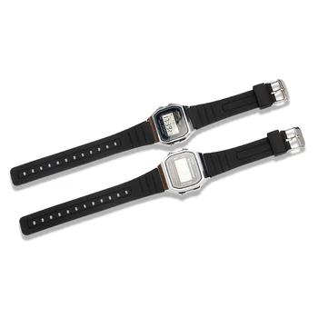 Fekete Sport Gumi WatchBands A Casio A158/A159W/AQ230 Nézni Kiegészítők Magas Minőségű, Rugalmas, Tartós Szilikon csuklópánt