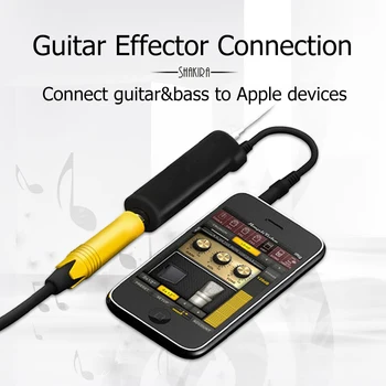 Gitár Effektor Kapcsolat Adapter Átalakító Felület iPhone / iPad / iPod Mozgás Gitár Hatás Hangszer Tartozékok