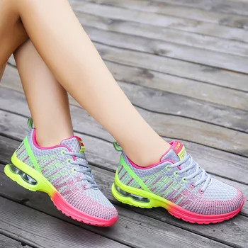 Futó Cipő Külső Lélegző Divat Női futócipődet Fitness Cipők Színes Air Cushion Női Cipő