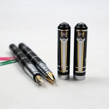 Luxus Fém Golyóstoll/Fountain pen 0,5 mm, Fekete Tinta a golyóstollat Üzleti Ajándékok Írás Hivatal Iskolai felszerelés