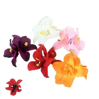 Új Női Nyári Csehország Hajtű Lily Virág Hajcsat Hawaii Headpieces Esküvői Fejfedőt Ünnep Haj Díszek, Kiegészítők