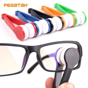 Hordozható Többfunkciós Szemüveg Tisztítás Rub Két oldalán Szemüveg Ecset Mikroszálas Szemüveg Szemüveg Tisztító Eszközök Tisztítása