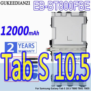 Nagy Kapacitású GUKEEDIANZI Akkumulátor EB-BT800FBE 12000mAh Samsung Galaxy Tab S 10.5 T800 T801 T805 S10.5