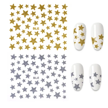 Köröm Víz Matrica DIY Csillagok Kép Nail Art Papír Dekoráció Manikűr Tetoválás Kreatív Tervek Vízjel Matricák Eszköz