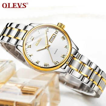 OLEVS új divat a klasszikus luxus márka női karóra kvarc-vízálló női karóra rozsdamentes acél heveder watch