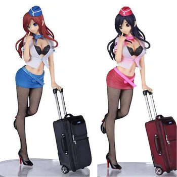 Anime Ábra 26cm Twilight Város légiutas-Kísérő Stewardess Yoko Baba Modell PVC Játék Dekoráció Tökéletes Ajándék Dobozos