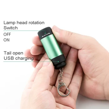 Kulcstartó Zseblámpa Hordozható Mini-Fáklya Ultra Fényes kulcstartó LED Lámpa Zseblámpa Töltés USB-kábel, Nagyszerű Ajándékokat A Gyerekeknek, Nőknek