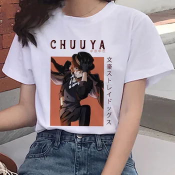 Vicces Bungou Kóbor Kutyák Póló Nők Harajuku Kawaii T-shirt Aranyos Anime Tshirt Nyári Felsők graphic Tee Chuuya Nakahara