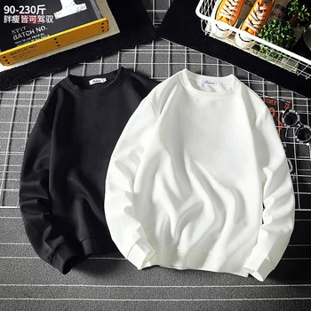 Férfi T-shirt Ingyenes Szállítási Harajuku Essentials Fekete, Fehér, Hosszú Ujjú egyszínű Páros T-shirt Maximum Japán Streetwear