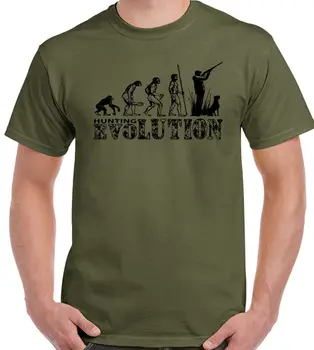 Vadászat T-Shirt Evolúció Férfi Vicces, Vadászat, Vadász Skeet Célpont A Fegyver