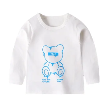 Pólók T-Shirt Fiúk Ruházat Gyerekek, A Lányok Babát Maximum Pamut Outwear A Levél Hosszú Ujjú Gyermek Ruhák Csecsemő, Kisgyermek Tee