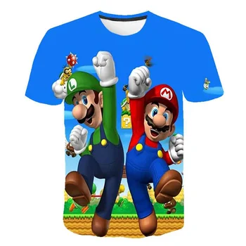 A gyermekek Mario póló Super Mario Nyomtatott Ruhát 3D Vicces póló Fiú Jelmez, Gyermek ruházat Baba póló 2021