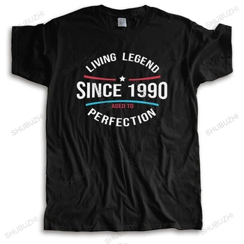 Élő Legenda 1990 Óta Ing korban Tshirt Férfi Pamut 30 30 Éves Születésnapi Ajándék Póló Felső Rövid Ujjú T-shirt