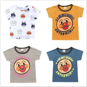 Új Nyári Gyerekek T-Shirt Gyermekek Rajzfilm Anpanman Baba Fiú Lány Póló Csecsemő Pamut Ruhát Kisgyermek Felső Tee Rövid Ujjú Póló
