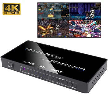 A 4K 4X1 HDMI quad Multi-viewer HDMI Quad Képernyőn Valós Időben Multiviewer HDMI varrat nélküli Kapcsoló funkció Támogatja a 3D-s 4K