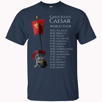 Az Ókori Róma Gaius Julius Caesar World Tour T-Shirt. Nyári Pamut Rövid Ujjú O-Nyakú Férfi Póló Új S-3XL