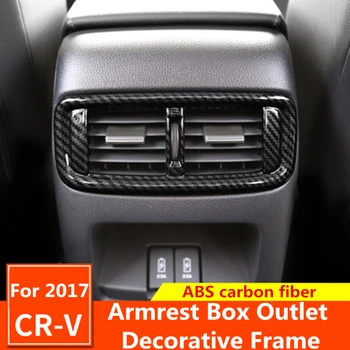 A Honda CRV 2017 2018 CR-V-5 Autó ABS szénszálas Hátsó levegő aljzat díszkeret Karfa doboz outlet rozsdamentes acél matrica