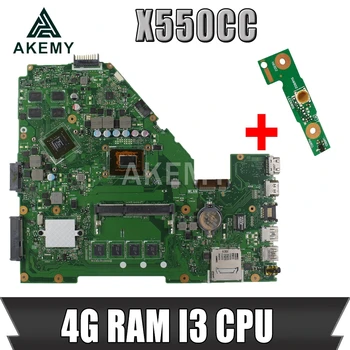Akemy X550CC Laptop alaplap Az Asus A550C X550CL R510C Teszt eredeti alaplapja 4G RAM I3 CPU GT720M