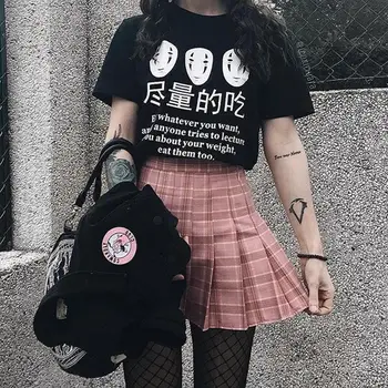 Japán Anime Eszel, Amit Akarsz Vicces Mondások T-Shirt A Nők A Férfiak Esztétikai Harajuku Streetwear Tshirt Fekete Maximum Póló