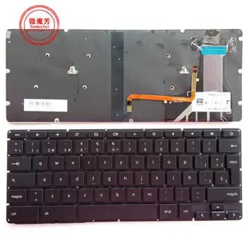 Spanyol SP Új HP Chromebook 13 G1 TPN-Q176 Laptop billentyűzet Háttérvilágítással
