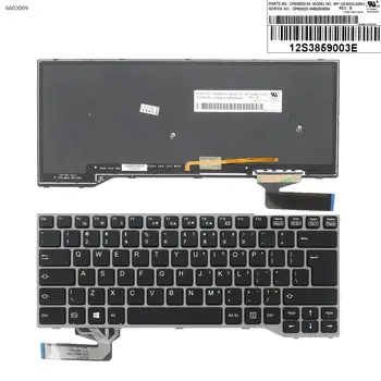NEKÜNK QWERTY Elrendezés Új Csere Billentyűzet Fujitsu Lifebook e733 rendszerről E744 E734 E743 Laptop Szürke Keret Fekete Kulcs Háttérvilágítással