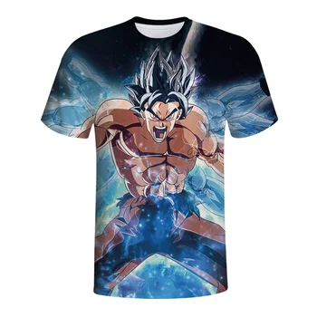 Dragon Ball Z, T-shirt Férfi Divat Szuper Világító 3D Nyomtatás póló Minta Rövid Ujjú Streetwear 2021 Nyáron Új