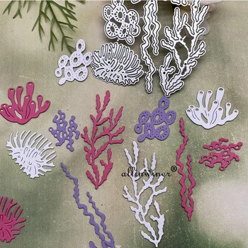 Tengerfenék vízi növények fémforgácsolási Meghal Stencil DIY Scrapbooking Dekoratív Dombornyomás Kézműves Meghalni Vágás Sablon