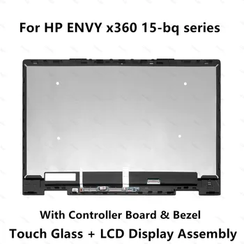 A HP ENVY x360 15-bq000nb 15-bq001nb 15-bq102nb 15-bq005no 15-bq000no Touch Üveg Digitalizáló LCD Képernyő Szerelvény+Keret