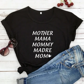 Anya Anya Anya Anya Anya 100% - Os Pamut póló, Vicces anyák Napi Ajándék Tshirt Alkalmi Női Anyaság Felső Póló
