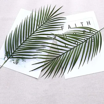 Mesterséges Palm páfránylevél Szimuláció Növény Levél Home office Fali Dekoráció Esküvői Hamis Növény Dísz