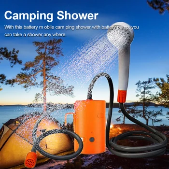 USB, Külső, Hordozható, Zuhanyzó, Elektromos Zuhany Kemping Újratölthető Fürdés Ereklyét, Camping Zuhany Szivattyúzás Erős 1,8 m