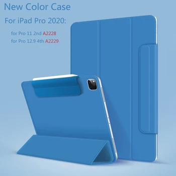 FeelMe IPad 2020 Eset Smart Cover Tri-fold Mágnes Vissza Protector Csat Klip IPad Pro 12.9 Pro 11 Légi 4 eset