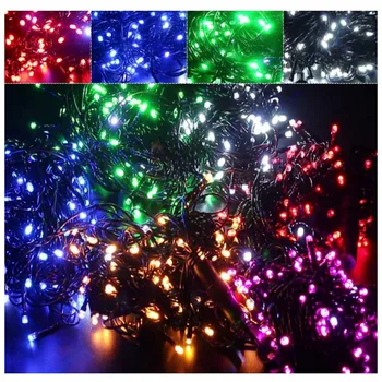 LED Sötét zöld 30M Girland Tündér Csillagok, fény, csillogás String Füzér Fa fények buborékok esküvői dekoráció formájában ház