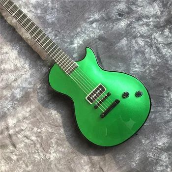 Elektromos gitár zöld gyönyörű ezüst por magas minőségű Kínai gitár, elektromos gitár, ingyenes szállítás